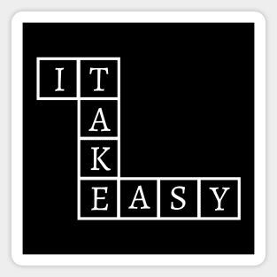 Take It Easy Crossword Magnet